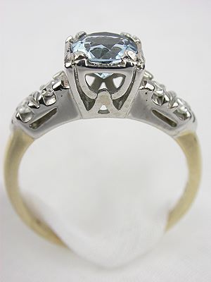 1945 Classic Aquamarine Engagement Ring