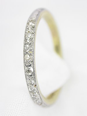 Edwardian Antique Diamond Wedding Ring