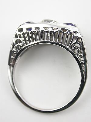 1920's Three Stone Antique Wedding Ring