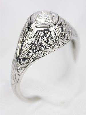 Antique Diamond Engagement Ring by Belais