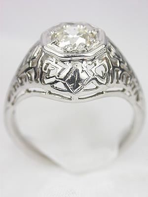 Old European Cut Diamond Engagement Ring