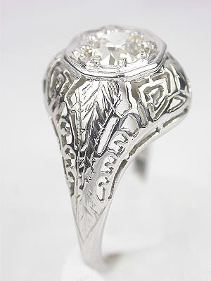 Old European Cut Diamond Engagement Ring