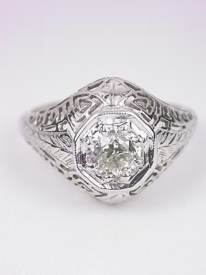 Old European Cut Diamond Engagement Ring