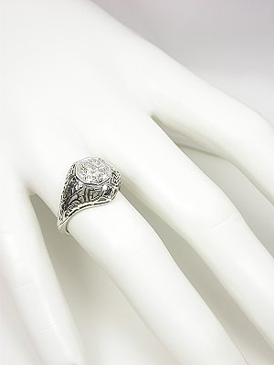 Old European Cut Diamond Engagement Ring