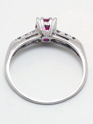 Antique Ruby Platinum Engagement Ring, Circa 1935