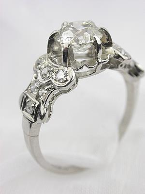 Old European Cut Diamond Engagement Ring