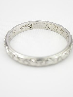 Antique Wedding Ring with Orange Blossom Design