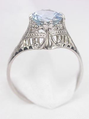 Antique Filigree Engagement Ring by Ostby and Barton