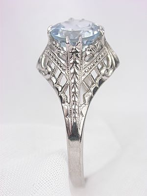 Antique Filigree Engagement Ring by Ostby and Barton