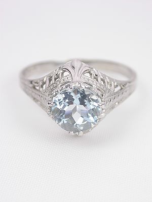 Antique Filigree Engagement Ring by Ostby and Barton