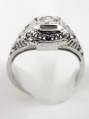 1920's Filigree Diamond Engagement Ring