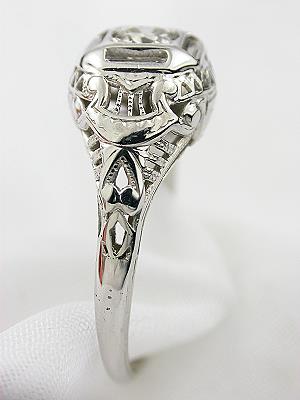 1920's Filigree Diamond Engagement Ring