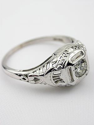1920's Filigree Diamond Engagement Ring