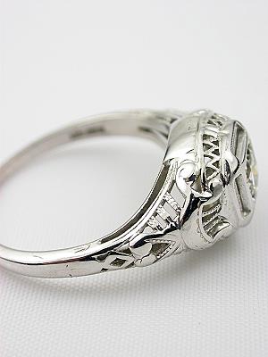 1920's Filigree Diamond Engagement Ring