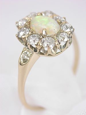 Edwardian Antique Opal Cocktail Ring