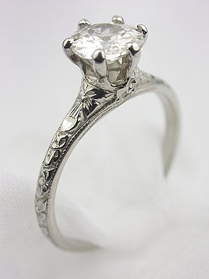 Orange Blossom Antique Engagement Ring