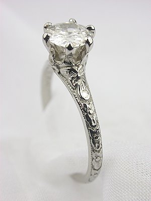 Orange Blossom Antique Engagement Ring