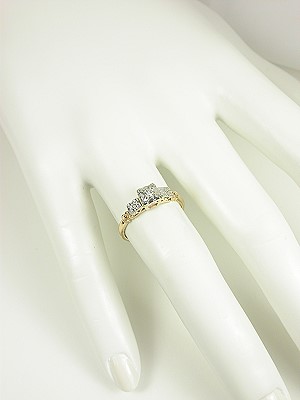 1930s Two Toned Diamond Engagement Ring
