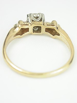 Two Toned 1930s Diamond Engagement Ring