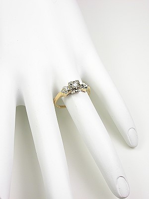 Two Toned 1930s Diamond Engagement Ring