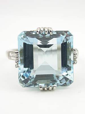 Classic Vintage Aquamarine Ring