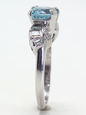 Retro Modern Aquamarine Engagement Ring