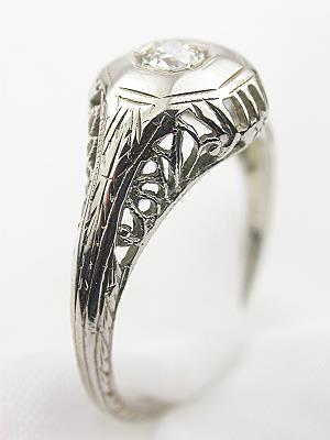 Old European Cut Diamond Antique Engagement Ring