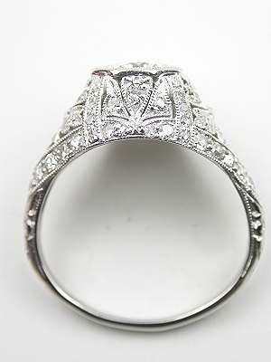 Handwrought Edwardian Diamond Engagement Ring