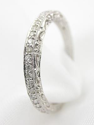 Vintage Style Wedding Ring with Filigree