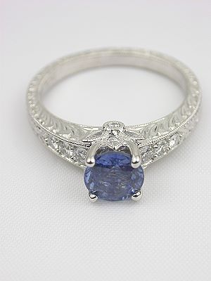 motif sapphire engagement ring flower rg