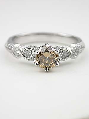 Champagne Diamond Engagement Ring
