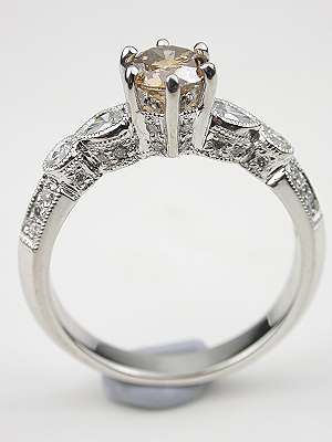 Champagne Diamond Engagement Ring