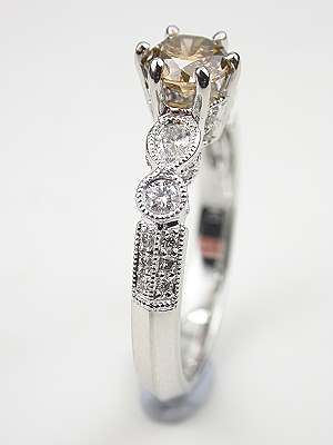Champagne Diamond Engagement Ring