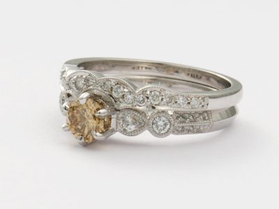 Champagne Diamond Engagement Ring