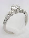 Diamond Engagement Ring with Pear Shaped Diamonds