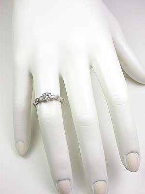 Diamond Engagement Ring with Pear Shaped Diamonds