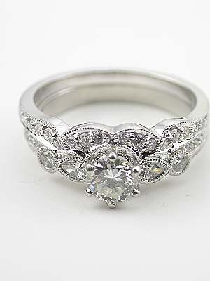 Antique Style Diamond Wedding Band