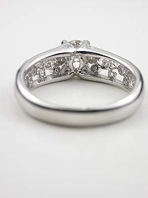 Diamond Engagement Ring with Vine Motif