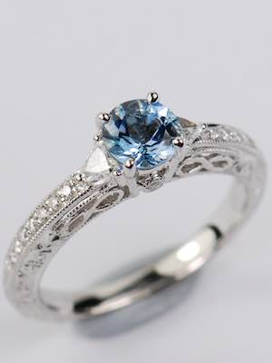 Vintage Style Engagement Ring with Infinity Symbols