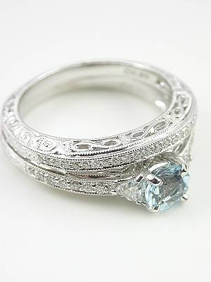 Vintage Style Wedding Ring with Infinity Motif, RG-2814wbam