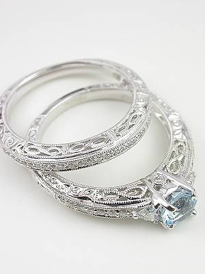 Vintage Style Wedding Ring with Infinity Motif