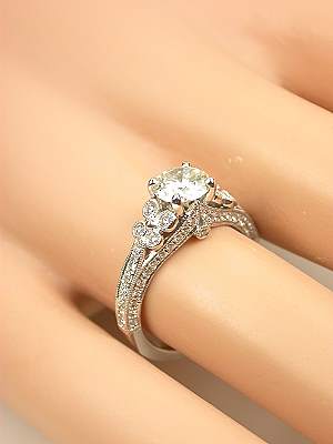 Dramatic Diamond Engagement Ring