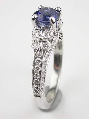 Blue Sapphire Engagement Ring