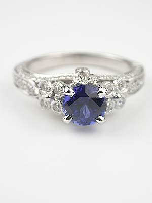 Blue Sapphire Engagement Ring