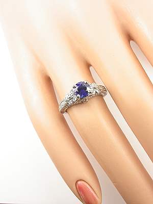 Blue Sapphire Engagement Ring