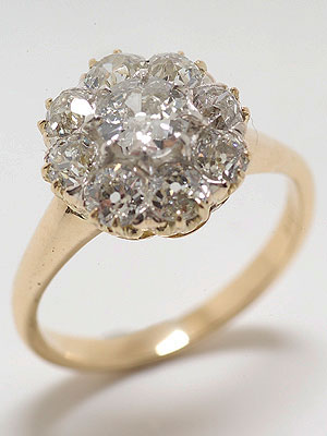 Antique Victorian Old European Cut Diamond Engagement Ring