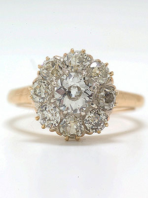 Antique Victorian Old European Cut Diamond Engagement Ring