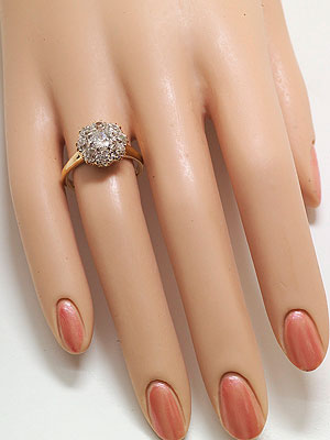 Antique Victorian Old European Cut Diamond Engagement Ring
