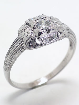 Antique Art Deco Diamond Engagement Ring