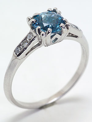 1940s Aquamarine Antique Engagement Ring